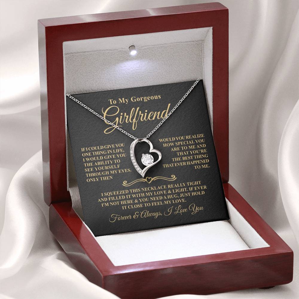 Gift For Girlfriend - Through My Eyes - Forever Heart Necklace