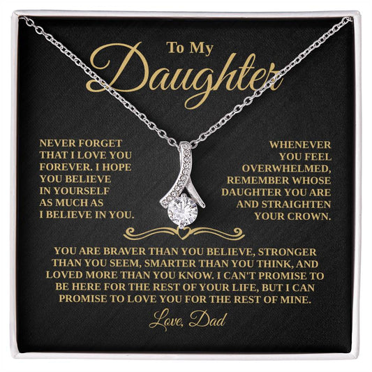 Gift For Daughter - Straighten Your Crown - Timeless Beauty Necklace
