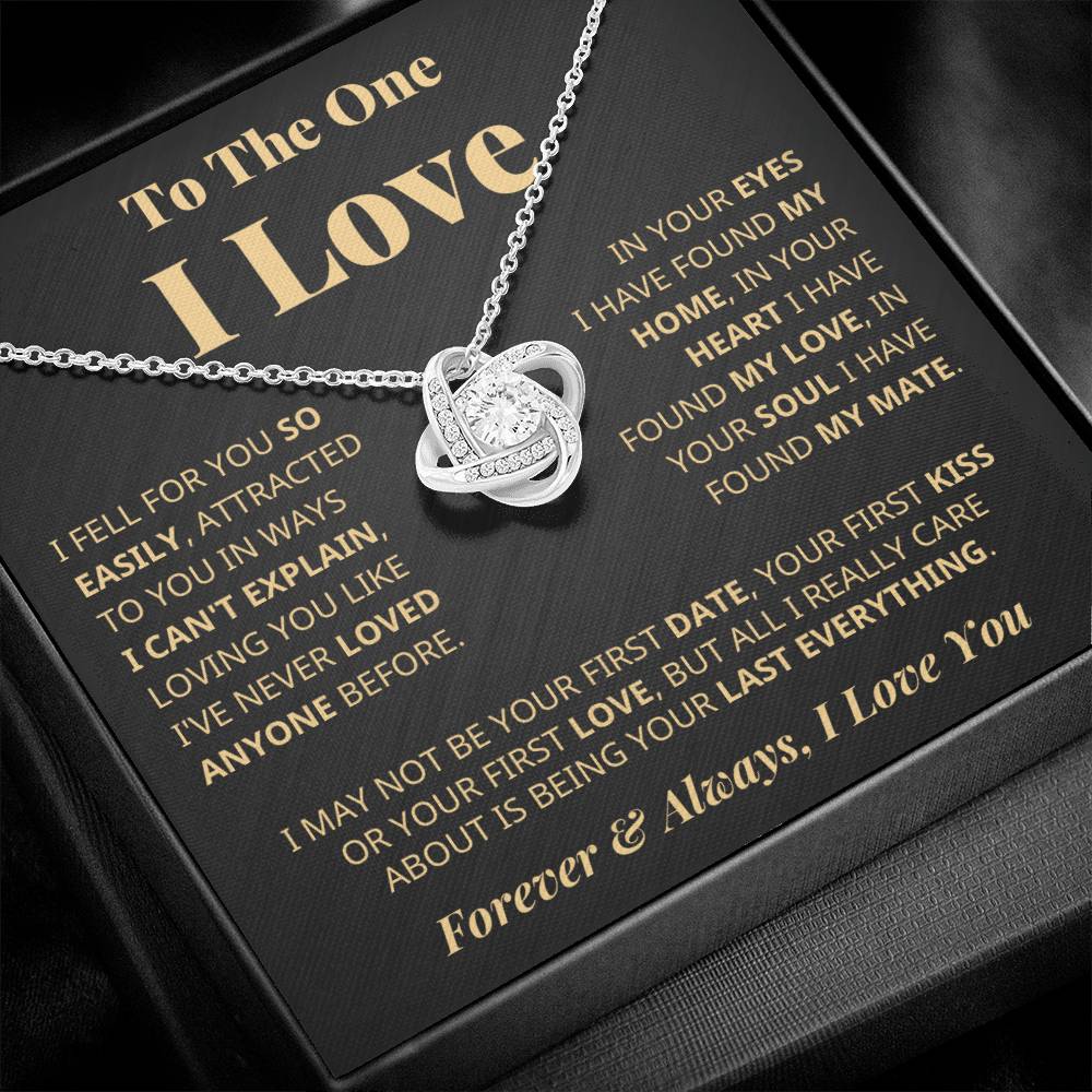Gift For The One I Love - My Soul Mate - Eternal Knot Necklace