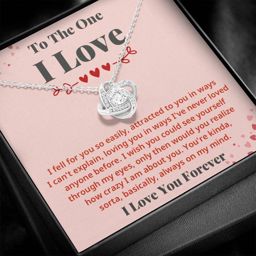 To The One I Love - Always On My Mind - Eternal Knot Neckalace