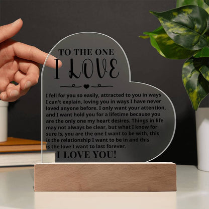 This Is The Love - Acrylic Heart Plaque