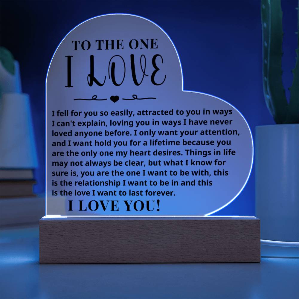 This Is The Love - Acrylic Heart Plaque