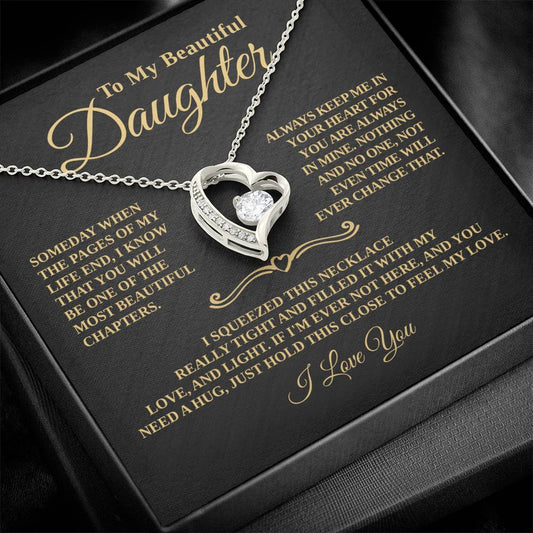 Gift For Daughter - Pages Of My Life - Forever Heart Necklace