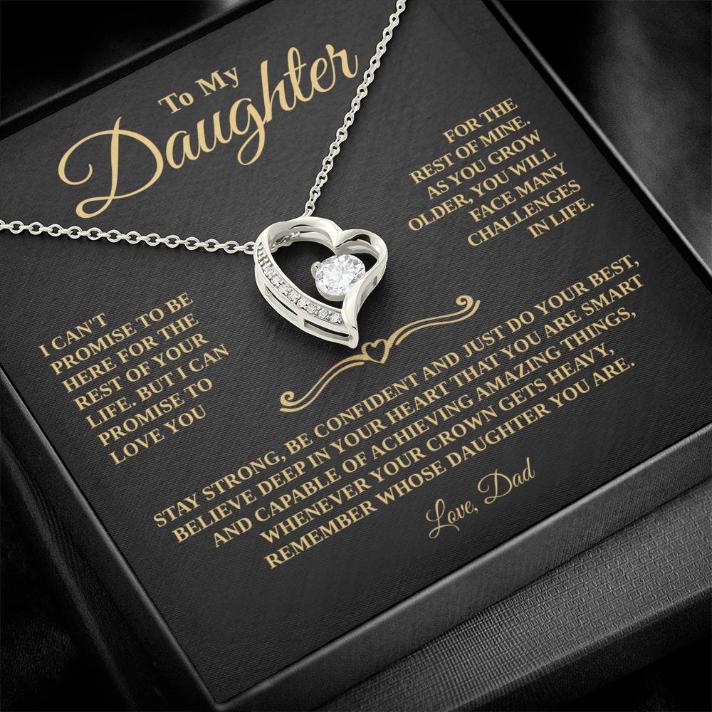 Gift For Daughter - Rest Of Mine - Forever Heart Necklace