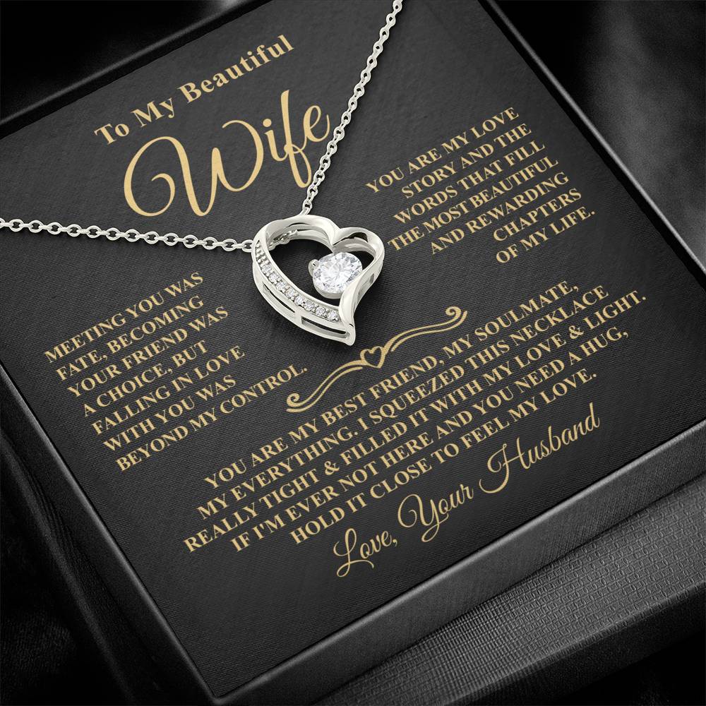 Gift For Wife - Beyond My Control - Forever Heart Necklace