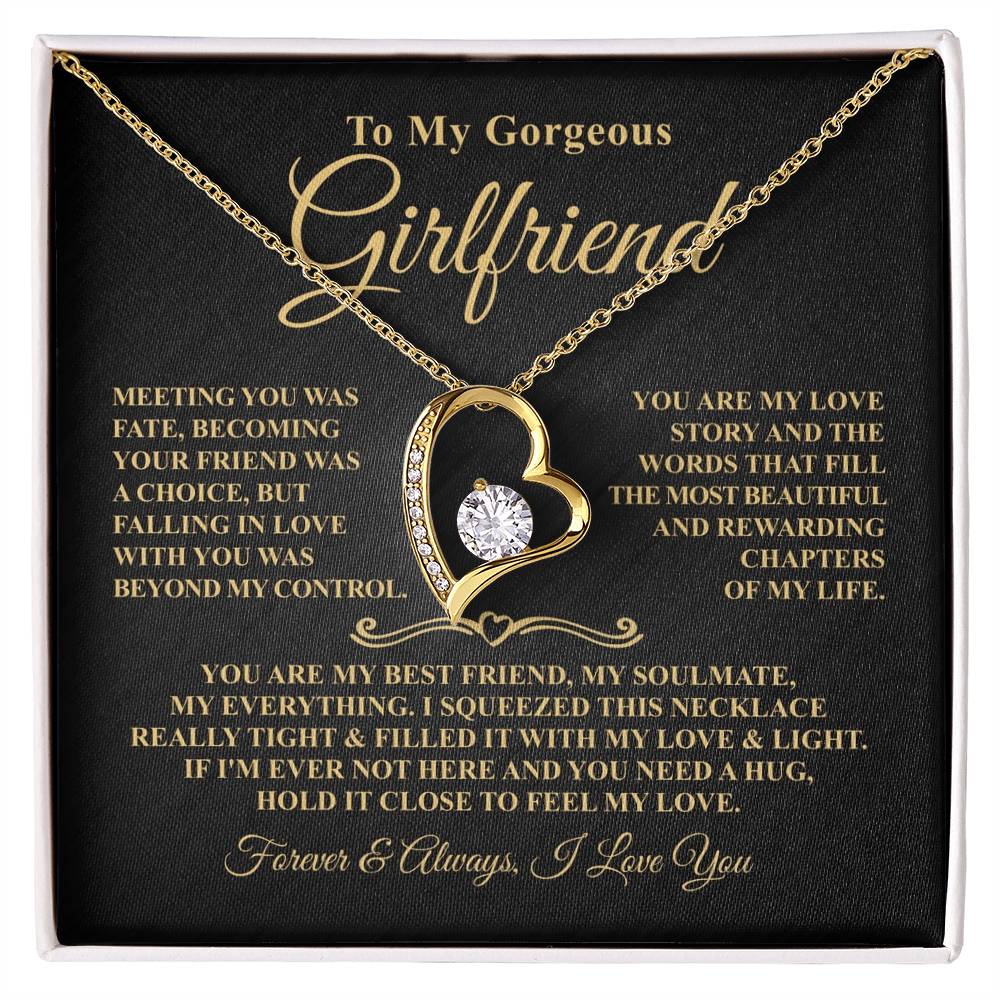 Gift For Girlfriend - Beyond My Control - Forever Heart Necklace
