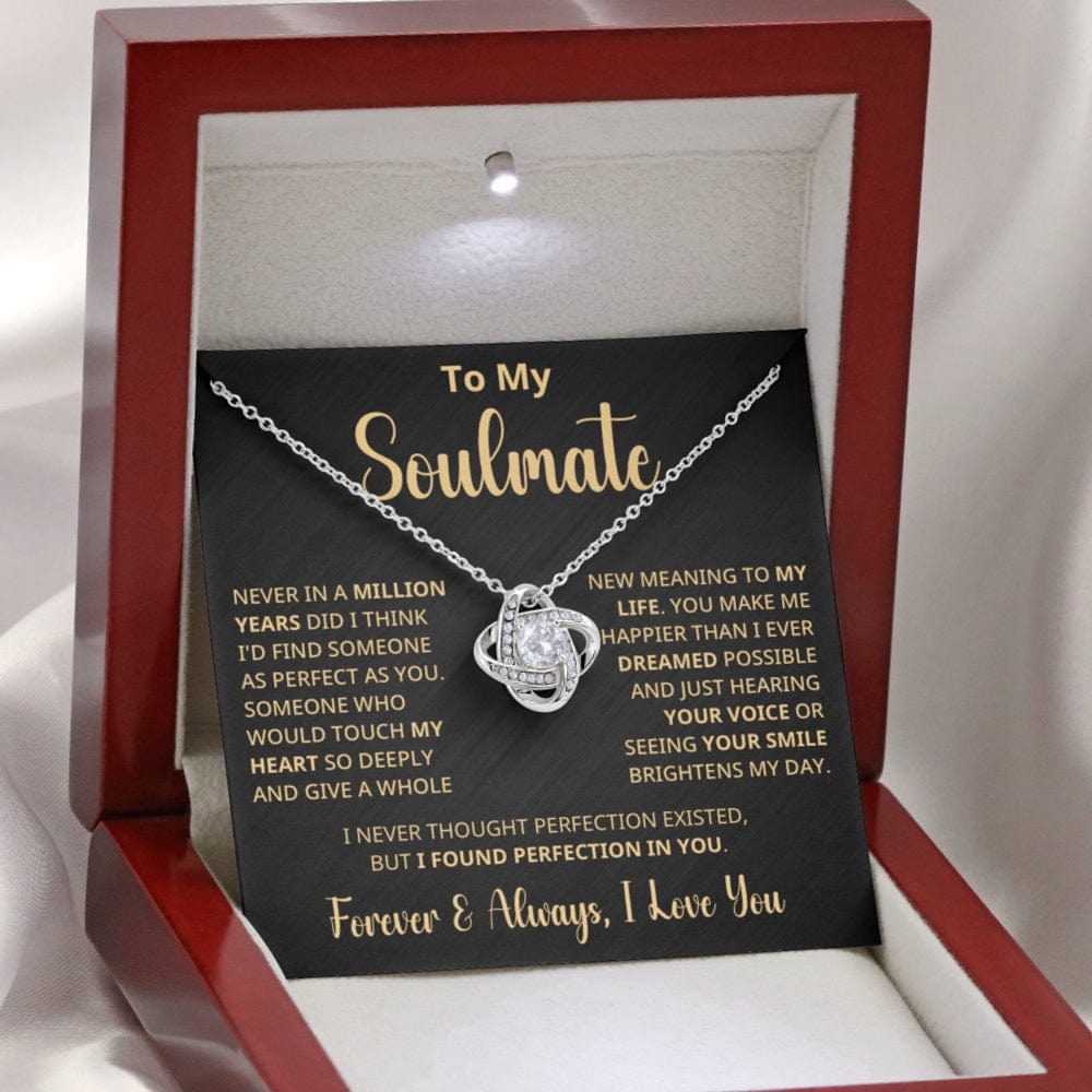 Valentine's Day Gift For Soulmate - Perfection In You - Eternal Knot Necklace