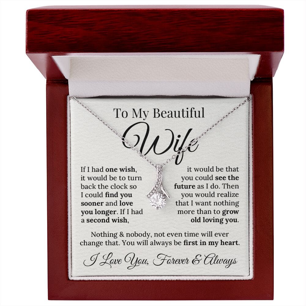 Wife Wishes First In My Heart Necklace
