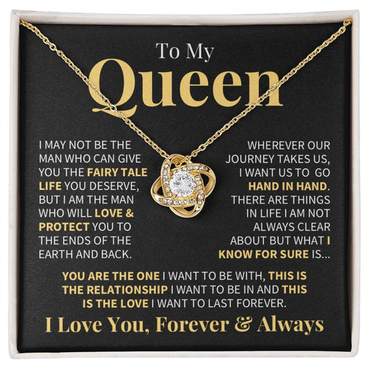 Queen Forever Love Knot Necklace