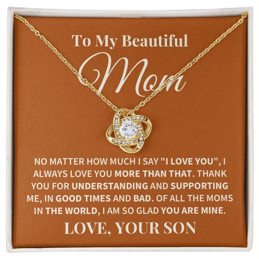 Mom Love You More Necklace
