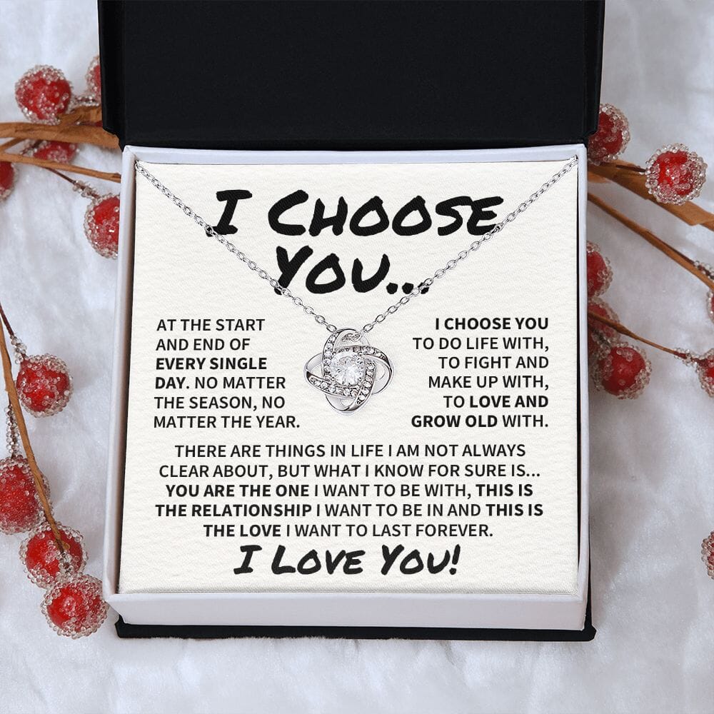 I Choose You Valentine's Necklace