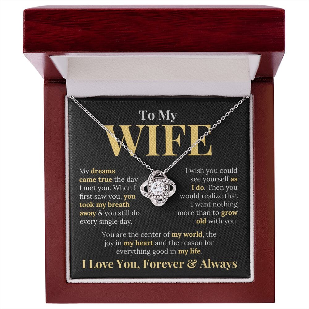 Wife Center Of My World Love Necklace