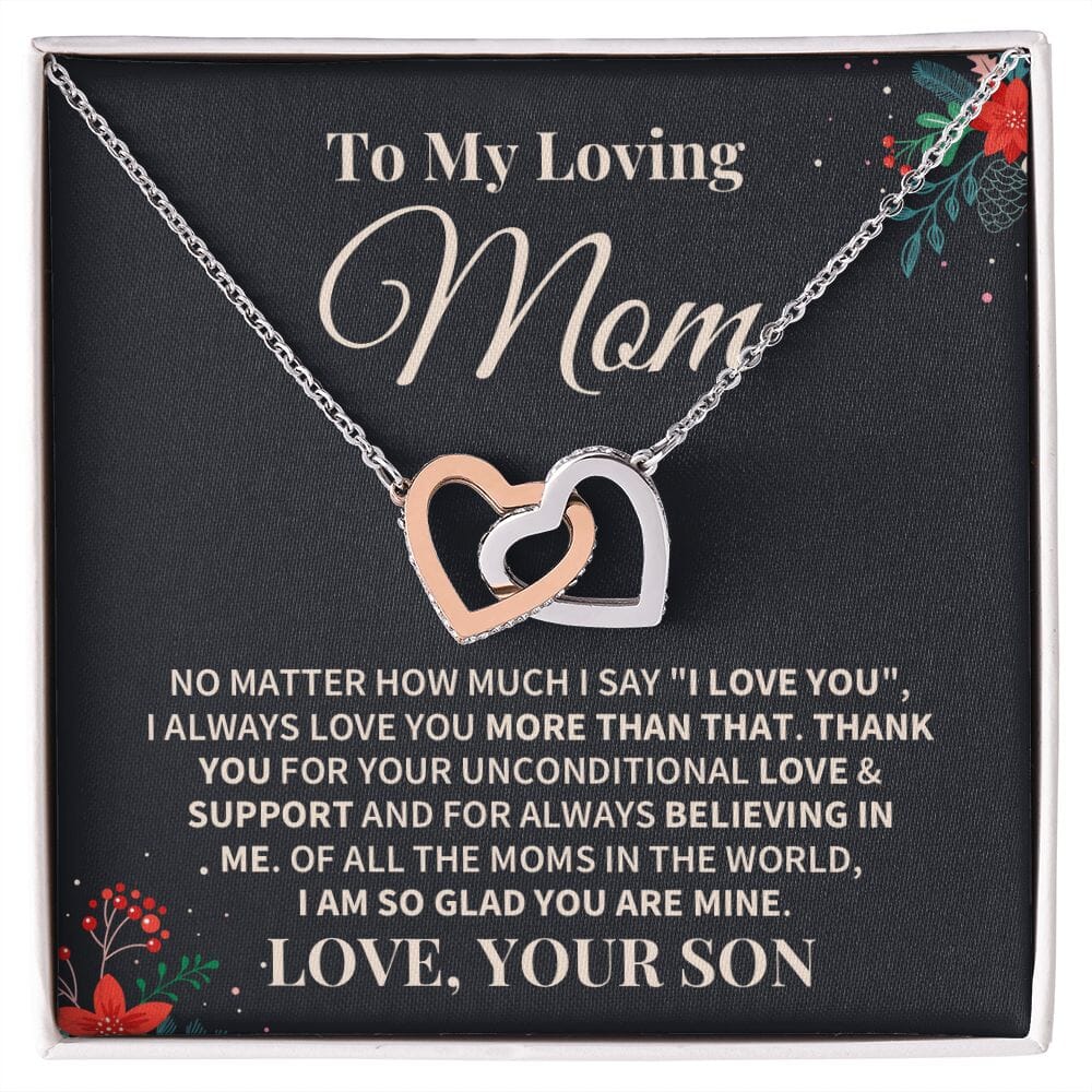 Mom Love You More Connected Hearts