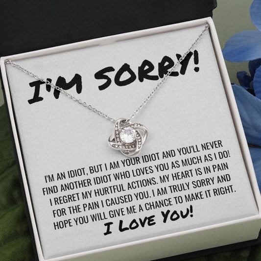 Sorry Apology Love Knot Necklace